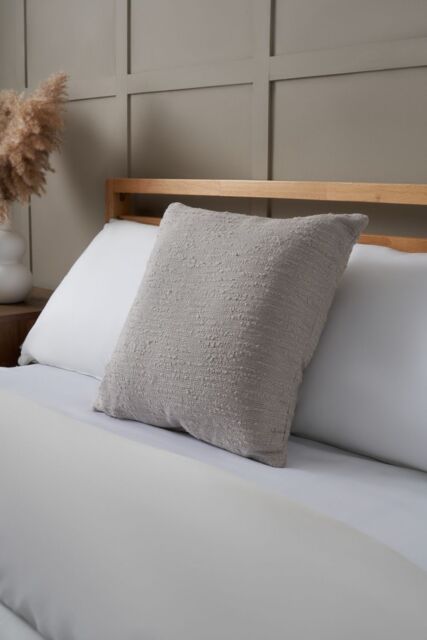 BHS Textured Slub Cushion in Grey - Size: Small - image 1