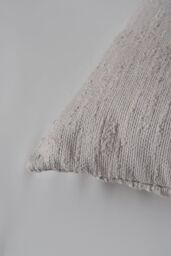 BHS Textured Slub Cushion in Grey - Size: Small - thumbnail 2