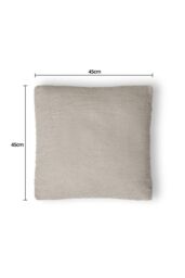 BHS Textured Slub Cushion in Grey - Size: Small - thumbnail 3