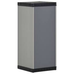 Berkfield Home Garden Storage Cabinet with 1 Shelf Grey & Black 35x40x85 cm - Size: 35 x 40 x 85 cm - thumbnail 6