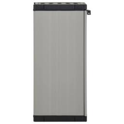 Berkfield Home Garden Storage Cabinet with 1 Shelf Grey & Black 35x40x85 cm - Size: 35 x 40 x 85 cm - thumbnail 4