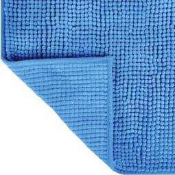 Allure Bath Fashions Chenille Bobble Bath Mat 50 x 80cm - Super Soft Microfibre & Non-Slip in Blue - Size: 50 x 80 cm - thumbnail 4