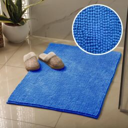 Allure Bath Fashions Chenille Bobble Bath Mat 50 x 80cm - Super Soft Microfibre & Non-Slip in Blue - Size: 50 x 80 cm - thumbnail 2