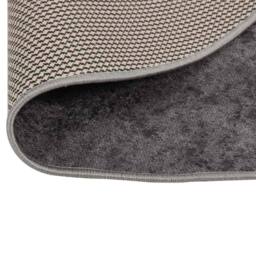 Berkfield Home Rug Washable 120 cm Grey Anti Slip - Size: 100 cm diameter - thumbnail 1