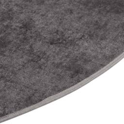 Berkfield Home Rug Washable 120 cm Grey Anti Slip - Size: 100 cm diameter - thumbnail 3