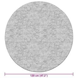 Berkfield Home Rug Washable 120 cm Grey Anti Slip - Size: 100 cm diameter - thumbnail 5