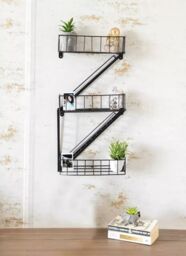 Marco Paul Black Fire Escape Shelf Bathroom Shelves Wall Mounted Storage Shelves
