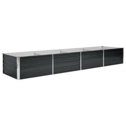 Berkfield Home Garden Raised Bed Anthracite 320x80x45 cm Galvanised Steel in Charcoal - Size: 320 x 80 x 45 cm - thumbnail 3