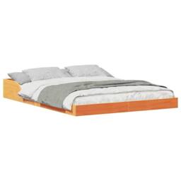 Berkfield Home Wax brown 135 x 190 cm Pine wood - thumbnail 3