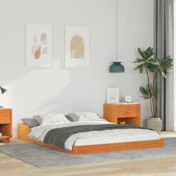 Berkfield Home Wax brown 135 x 190 cm Pine wood - thumbnail 2