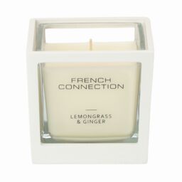 French Connection White Wooden Surround Lemongrass & Ginger Long-Lasting Luxury Gift - Size: Large - thumbnail 2