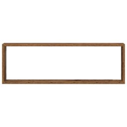 Berkfield Home Wall Shelves 2 pcs Old Wood 80x15x26 cm Engineered Wood in Brown - Size: 80 x 15 x 26 cm - thumbnail 8