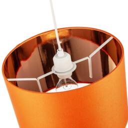 Happy Homewares Contemporary Vivid Orange Cotton 12 Table Base or Pendant Lamp Shade - Size: 12 inches - thumbnail 3