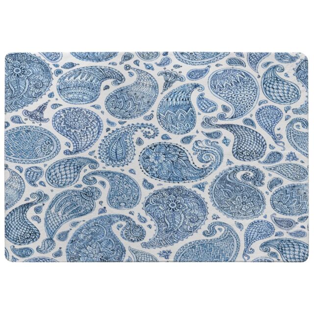 Benjamin Tate Design Blue & White Bo Ho World Rug in Natural - Size: Large - image 1