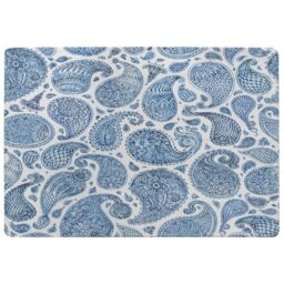 Benjamin Tate Design Blue & White Bo Ho World Rug in Natural - Size: Large - thumbnail 1