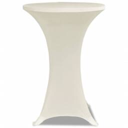 Berkfield Home Standing Table Cover √ò70cm Cream Stretch 2 pcs