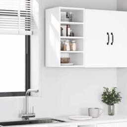 Berkfield Home Hanging Cabinet White 30x29.5x60 cm Engineered Wood - thumbnail 3