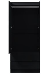 FWStyle Stora 2 Door 2 Drawer Wardrobe Black (H) 180.5 (W) 80 (D) 50cm - thumbnail 4
