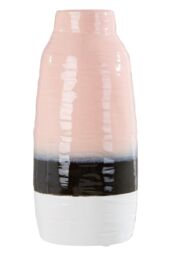 Orsina Handcrafted Large Vase, Glazed Finish Flower Vase, Versatile Stoneware, Portable Large Pottery Vase in Pink - thumbnail 6