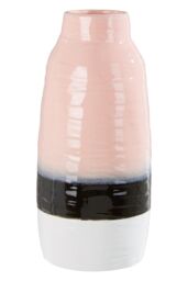 Orsina Handcrafted Large Vase, Glazed Finish Flower Vase, Versatile Stoneware, Portable Large Pottery Vase in Pink - thumbnail 3