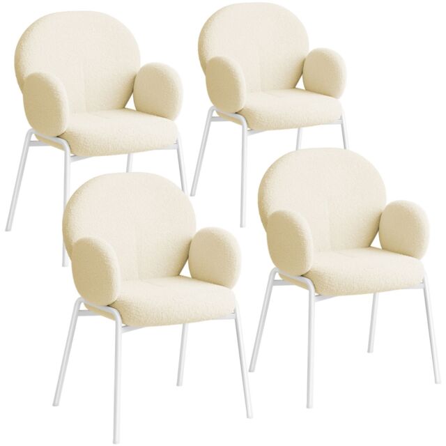 tectake Dining Chair Per Piece - Cream - Size: 1 Pack - image 1