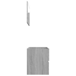 Berkfield Home Practical 2 Piece Bathroom Furniture Set Grey Sonoma Engineered Wood - thumbnail 6