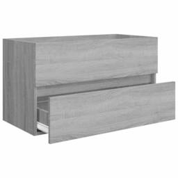 Berkfield Home Practical 2 Piece Bathroom Furniture Set Grey Sonoma Engineered Wood - thumbnail 9