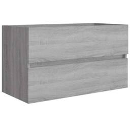 Berkfield Home Practical 2 Piece Bathroom Furniture Set Grey Sonoma Engineered Wood - thumbnail 8