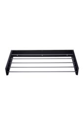 H&O Direct Space-Saving Wall Mounted Towel Drying Rack in Black - thumbnail 4