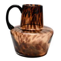 Hestia Glass Jug Style Vase With Handle - Mocha - thumbnail 3