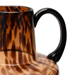 Hestia Glass Jug Style Vase With Handle - Mocha - thumbnail 5
