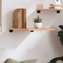 Berkfield Home Wall Shelf Light Brown 40x50x2 cm Treated Solid Wood Oak - Size: 40 x 50 x 2 cm - thumbnail 1
