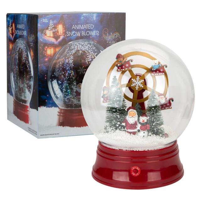 VFM e-Store Christmas Snow Globe Light Up Blower 31cm x 25cm Ferris Wheel X 1 in Red - Size: 31 cm x 25 cm - image 1