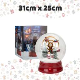 VFM e-Store Christmas Snow Globe Light Up Blower 31cm x 25cm Ferris Wheel X 1 in Red - Size: 31 cm x 25 cm - thumbnail 2