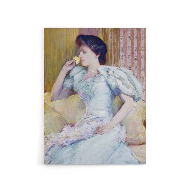 "Artery8 Actress Lillie Langtry Portrait Painting Hassam Canvas Wall Art Print - Size: W12"" x H16""" - image 1