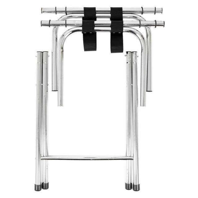NESTLUNE Chrome 1x Metal Folding Serving Tray Stand in Silver - Size: 100 cm x 15 cm - image 1