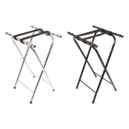 NESTLUNE Chrome 1x Metal Folding Serving Tray Stand in Silver - Size: 100 cm x 15 cm - thumbnail 4