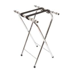 NESTLUNE Chrome 1x Metal Folding Serving Tray Stand in Silver - Size: 100 cm x 15 cm - thumbnail 2