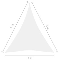 Berkfield Home Sunshade Sail Oxford Fabric Triangular 4x5x5 m White - thumbnail 6