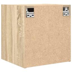 Berkfield Home Durable Wall-Mounted Bedside Cabinets 2 pcs Sonoma Oak 38x34x40 cm in Tan - Size: 38 x 34 x 40 cm - thumbnail 9