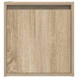 Berkfield Home Durable Wall-Mounted Bedside Cabinets 2 pcs Sonoma Oak 38x34x40 cm in Tan - Size: 38 x 34 x 40 cm - thumbnail 7