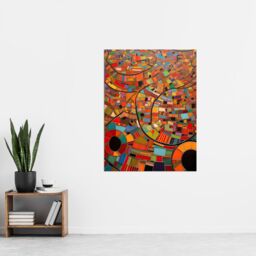 "Artery8 Aerial African Abstract Africa Bright Colours Extra Large XL Wall Art Poster Print - Size: W24"" x H32""" - thumbnail 4