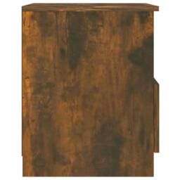 Berkfield Home Decorative Bedside Cabinets 2 pcs Smoked Oak 40x40x50 cm Engineer in Brown - Size: 40 x 40 x 50 cm - thumbnail 5