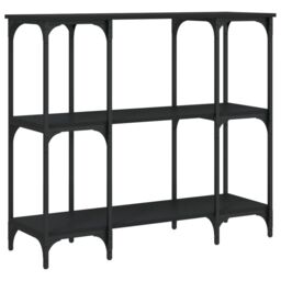 Berkfield Home Console Table Black 102x35x90 cm Engineered Wood - Size: 102 x 35 x 90 cm - thumbnail 6