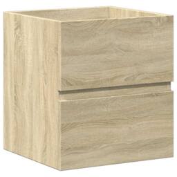 Berkfield Home 2 Piece Bathroom Furniture Set Sonoma Oak Engineered Wood in Light Tan - thumbnail 7
