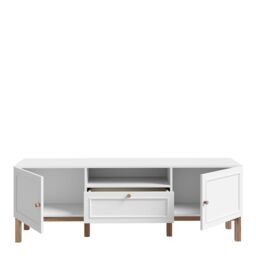 Furniture To Go Wensley 2 Door 1 Drawer TV Unit in Light Grey & Oak - thumbnail 4