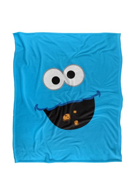 Sesame Street Cookie Monster Color Silky Touch Super Soft Throw Blanket 152 X 127 cm in White - image 1