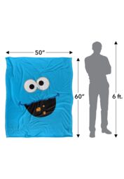 Sesame Street Cookie Monster Color Silky Touch Super Soft Throw Blanket 152 X 127 cm in White - thumbnail 5