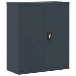 Berkfield Home File Cabinet Anthracite 90x40x105 cm Steel in Black - Size: 90 x 40 x 105 cm - thumbnail 2