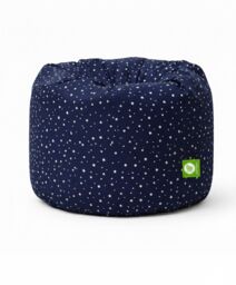 Bean Lazy Cotton Navy Stars Bean Bag Child Size in Dark Blue - Size: Small - thumbnail 2